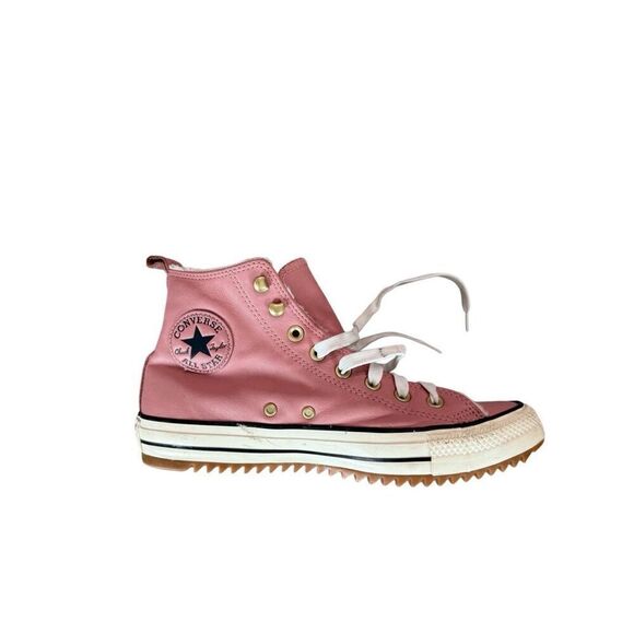 Converse Chuck Taylor All Star Womens Pink Leather Hiker Hi Top Sneakers Size 10 - Picture 5 of 7